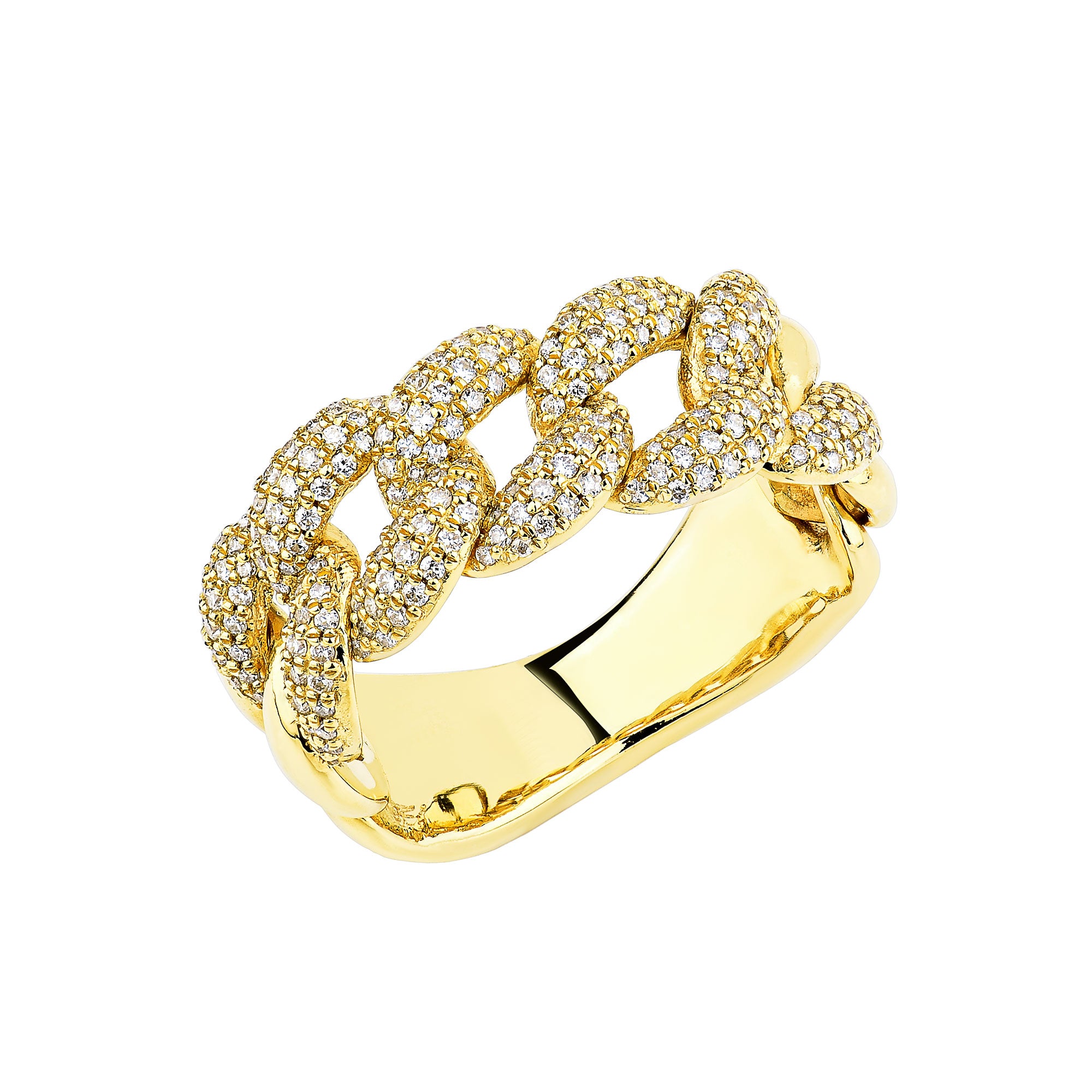 Gold Lab Diamond Chain Ring