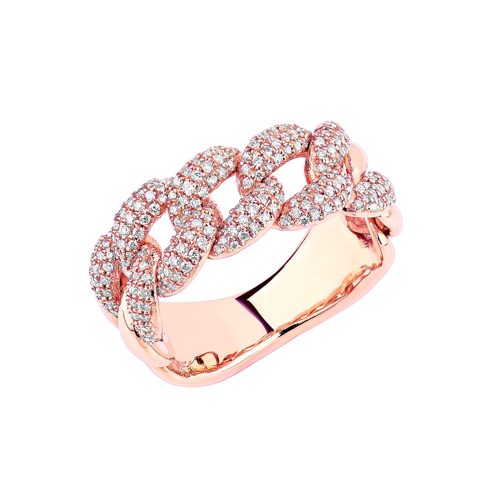 Gold Lab Diamond Chain Ring