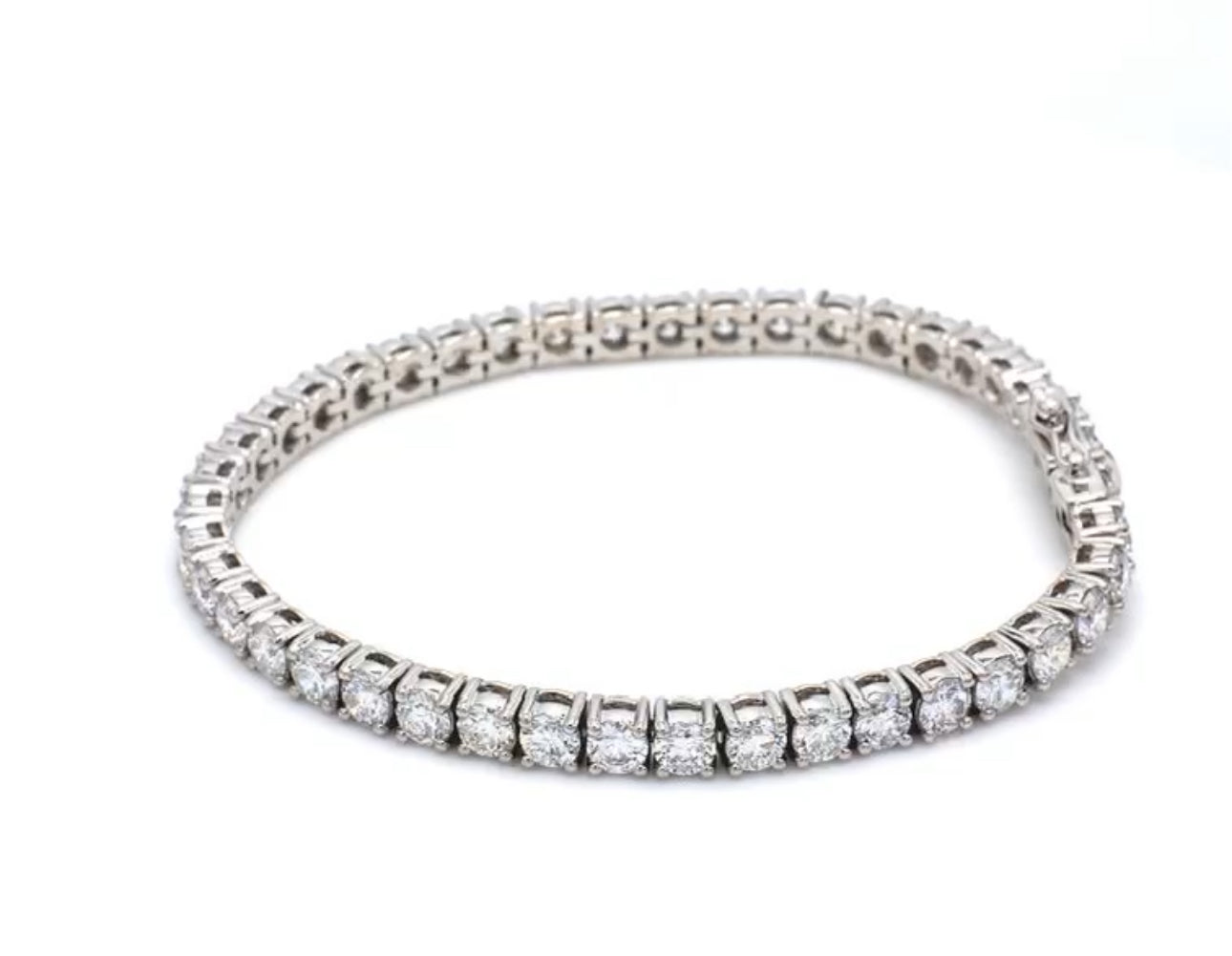 14KW Round Lab Diamond Tennis Bracelet