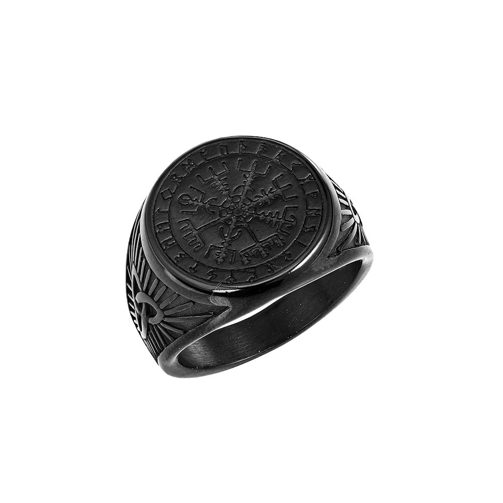 Stainless Steel Vintage Detail Ring